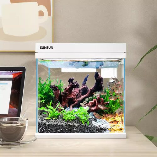 森森超白鱼缸过滤制氧一体机客厅2026新款玻璃缸小型客厅生态桌面 - 图1