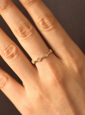 鑫葆康轻奢设计师S925纯银复古曲线玫瑰波浪戒指女个性法式简约