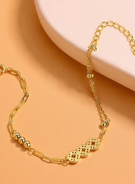 设计师925纯银转运铜钱钱币手链女新款轻奢感时尚小众设计爆款