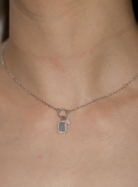 欧美热销爆款s925纯银感镶钻锆石个性设计百搭ins风项链