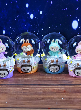 六一儿童节礼物盲盒卡通动物学生日礼品女孩子毕业迷你水晶球摆件