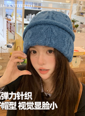 秋冬季针织毛线帽女保暖防寒