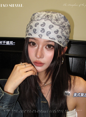 hiphop包头巾方巾女2025新款