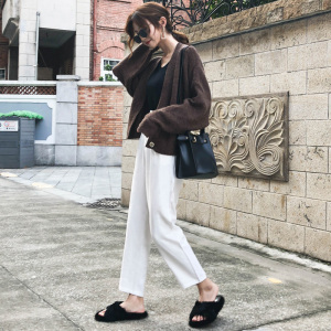 【限量秒杀7折】高腰九分阔腿裤