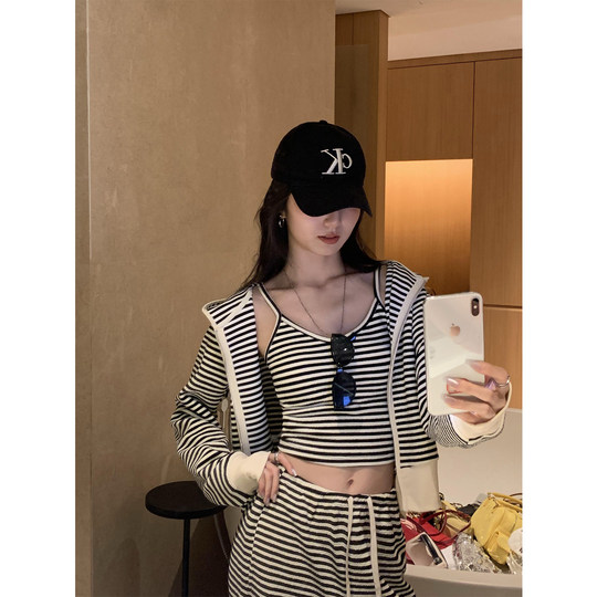 Camisole women's suit hooded sweatshirt jacket
