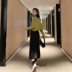 MULVAN cao eo thon dài váy đen phù hợp để liếm đùi dày váy mùa thu bước - Váy