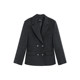 Slim waist-length suit for straight shoulder woolen jacket