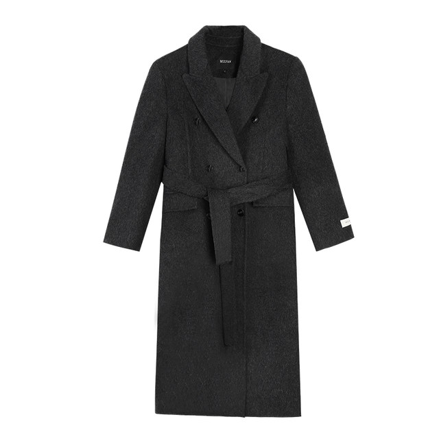 High-end double-breasted woolen jacket