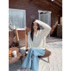 V-neck loose lazy style thickened sweater