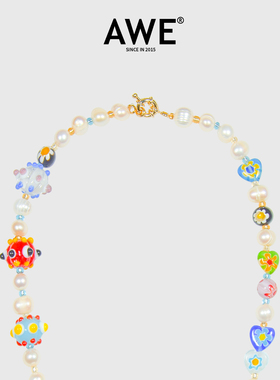 AWE张奕然同款琉璃南瓜珍珠项链