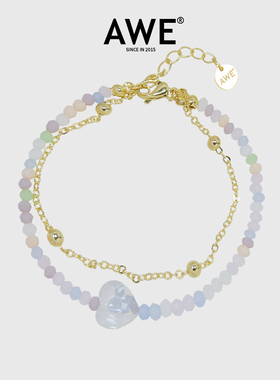 AWE彩色串珠叠戴手链夏日多巴胺