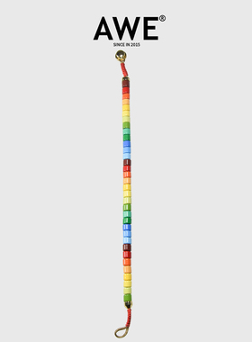 AWE白百何同款彩虹色串珠手链女