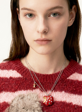 AWE新年穿搭苹果项链秋冬毛衣链