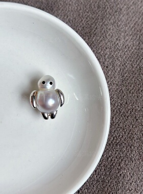 《守护者》原创天然海水巴洛克纯银大白设计款机器人