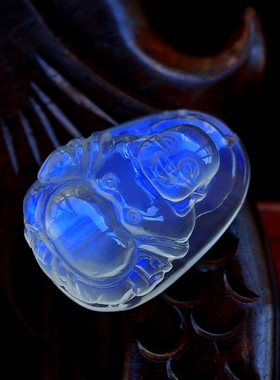 精品佛！玻璃体蓝光石佛公