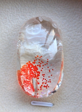 ◆坐看云起◆全包体异像彩色云母红焦花欢喜佛