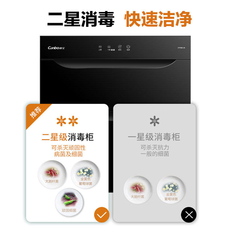 康宝e4e小尺寸大容量家用镶消毒柜 康宝消毒柜