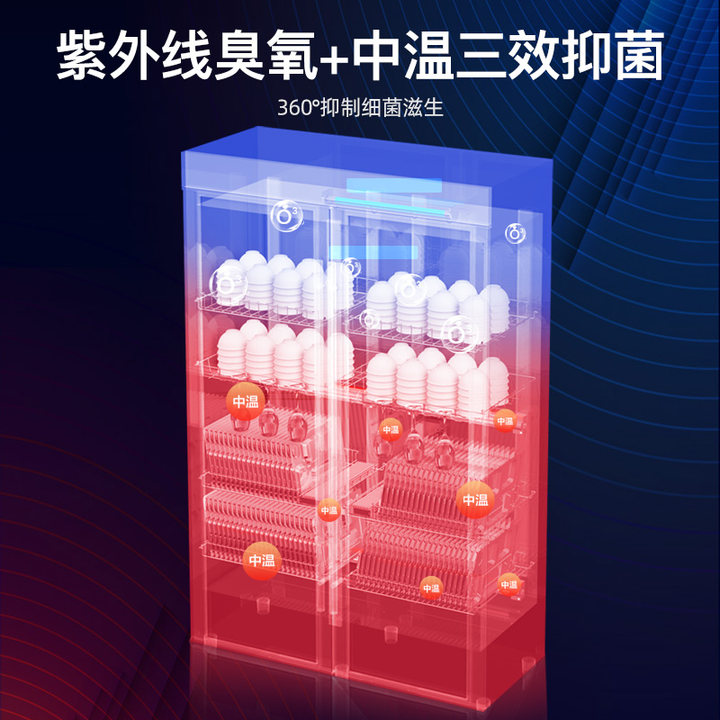 康宝消毒柜商用立式双门大容量餐厅碗筷密胺餐具碗碟杯子消毒碗柜-图1