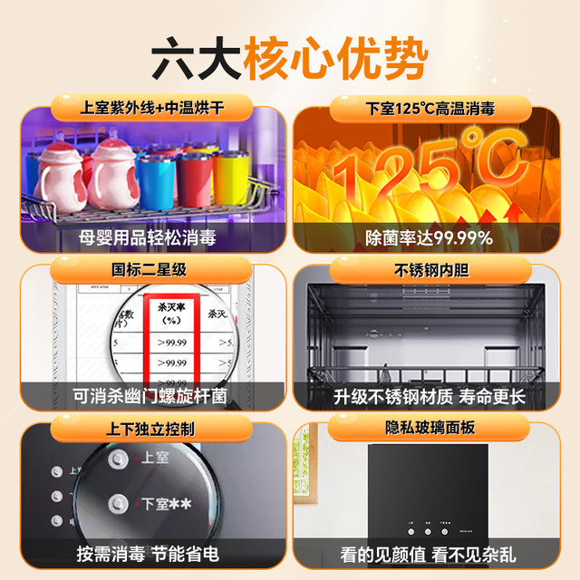 Kangbao disinfection cabinet household small desktop vertical cupboard kitchen tableware tableware storage and drying brand