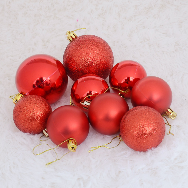 金色圣诞球电镀圣诞树装饰挂件红色银色白色绿色蓝色粉色亮光彩球,淘宝优惠券,粉丝福利购,淘宝优惠卷