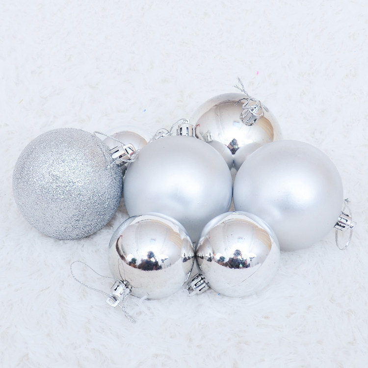 金色圣诞球电镀圣诞树装饰挂件红色银色白色绿色蓝色粉色亮光彩球,淘宝优惠券,粉丝福利购,淘宝优惠卷