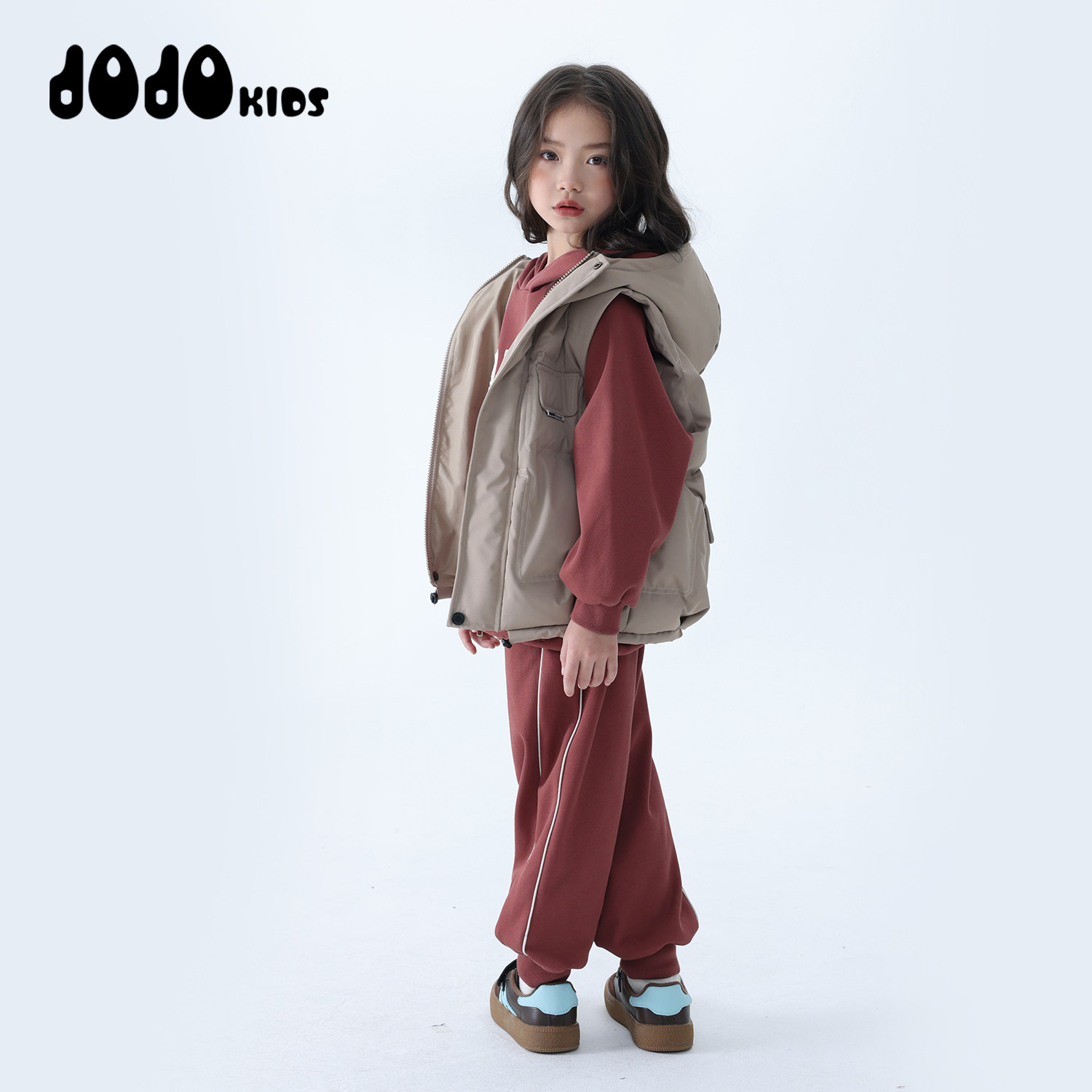 jojo童装男女童冬季新款连帽羽绒马甲中大儿童宽松保暖百搭外套潮,淘宝优惠券,粉丝福利购,淘宝优惠卷