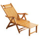 Sturdy household bamboo chair recliner folding lunch break