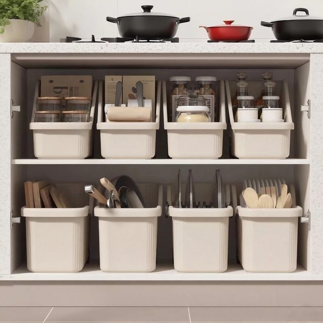 2 cabinet storage boxes