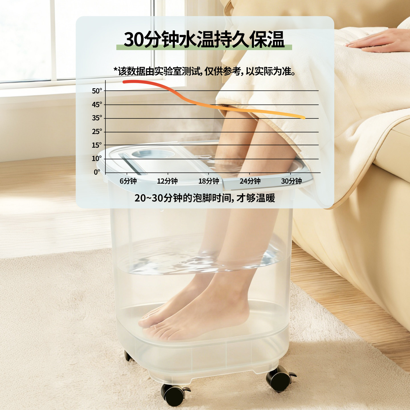 泡脚桶家用养生洗脚桶过小腿女士高深保温足浴桶带轮按摩洗脚用桶,淘宝优惠券,粉丝福利购,淘宝优惠卷