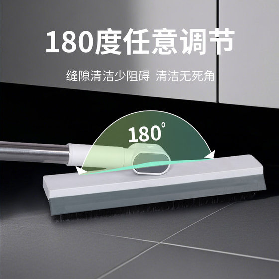 Bathroom long-handled hard-bristled crevice brush with no dead ends