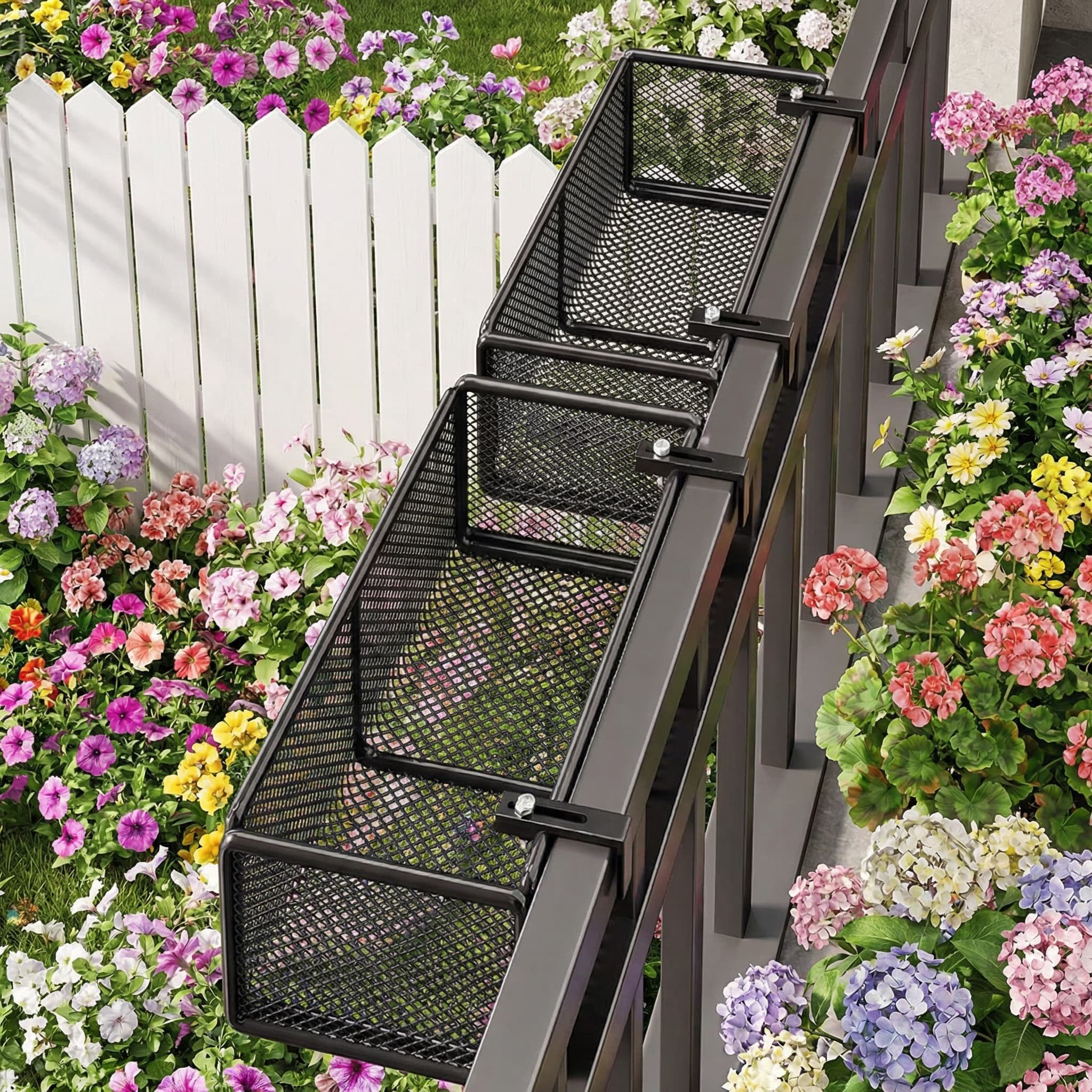 铁艺栏杆护栏阳台花架悬挂式花盆架绿萝多肉吊兰花架子窗台置物架,淘宝优惠券,粉丝福利购,淘宝优惠卷