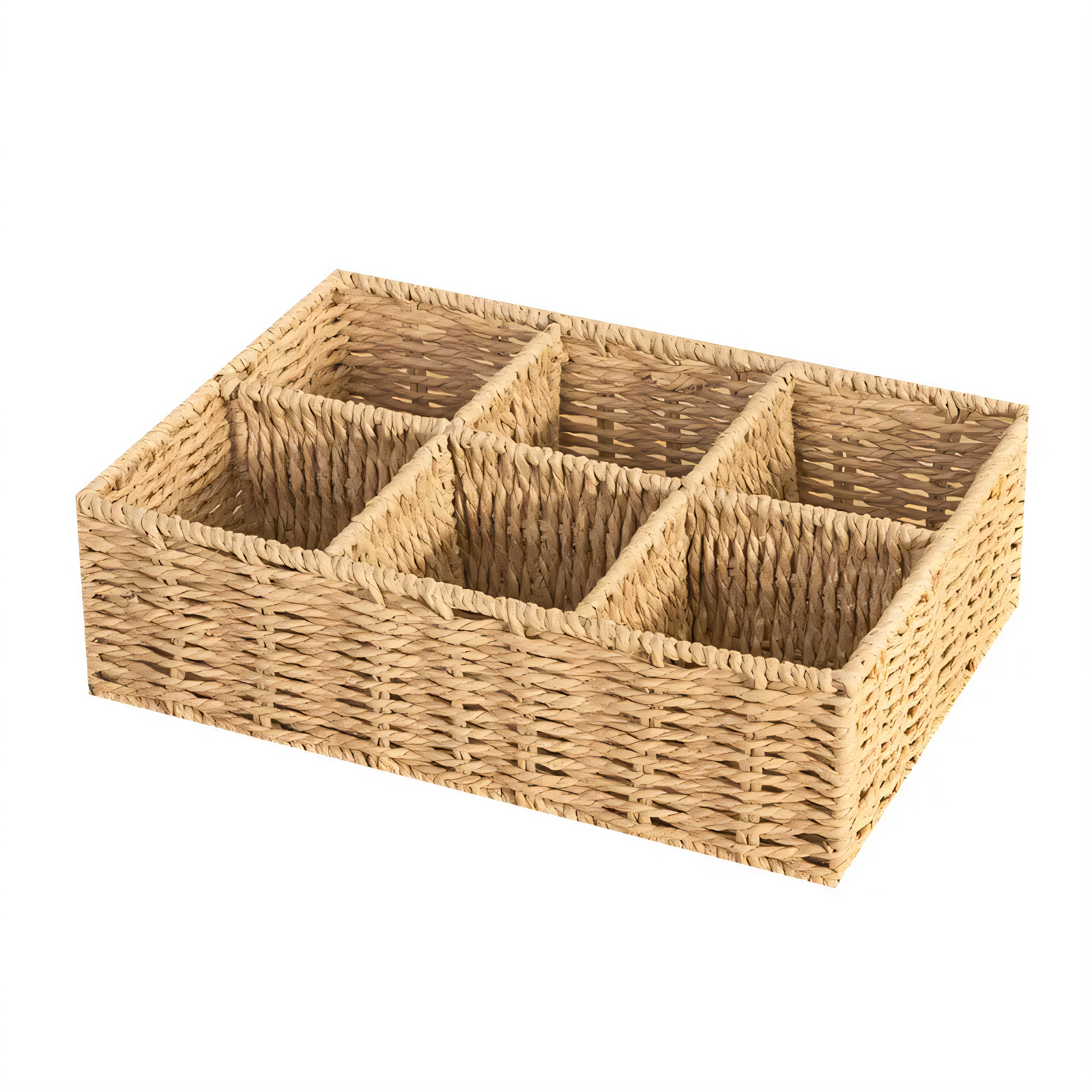 桌面分格收纳筐茶几书房仿藤编收纳盒杂物零食遥控器纸绳收纳篮子,淘宝优惠券,粉丝福利购,淘宝优惠卷