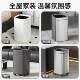 Double layer trash can lid stainless steel household toilet kitchen