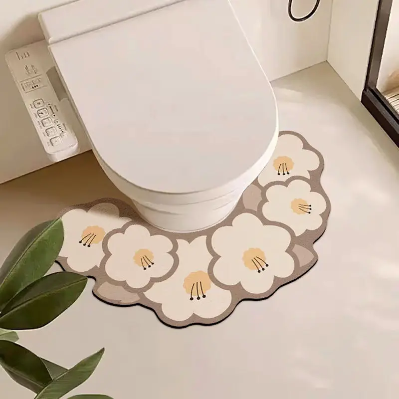 家用卫生间马桶垫硅藻泥吸水速干家用防滑脚垫浴室垫厕所弧形垫子,淘宝优惠券,粉丝福利购,淘宝优惠卷