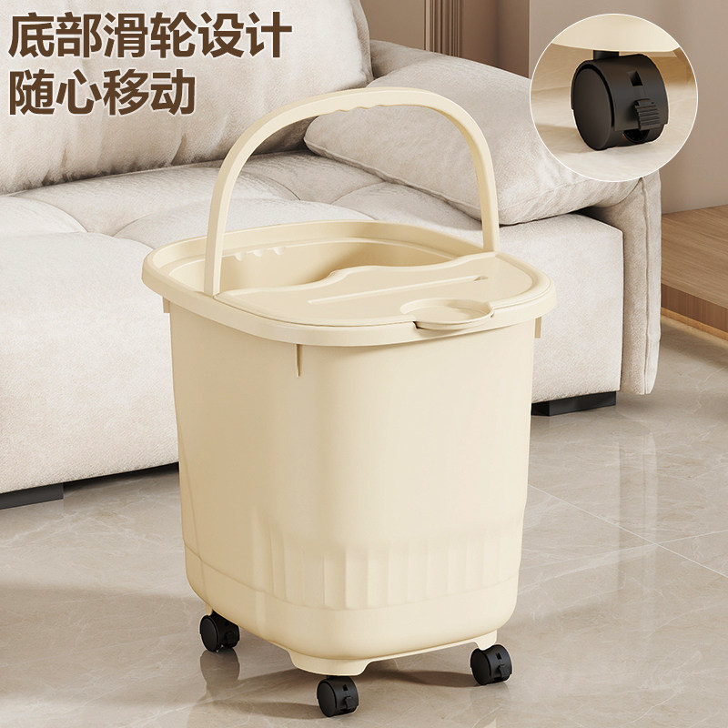 泡脚桶家用过小腿洗脚桶高深保温女士养生足浴桶宿舍带轮洗脚盆子,淘宝优惠券,粉丝福利购,淘宝优惠卷