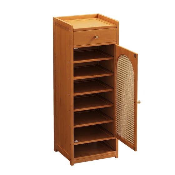The shoe cabinet is deepened and widened, and the shoe shelves are light, luxurious and high-end.