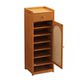 The shoe cabinet is deepened and widened, and the shoe shelves are light, luxurious and high-end.