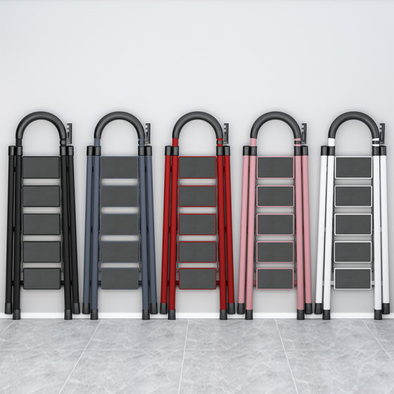 Multifunctional folding ladder is stable and durable