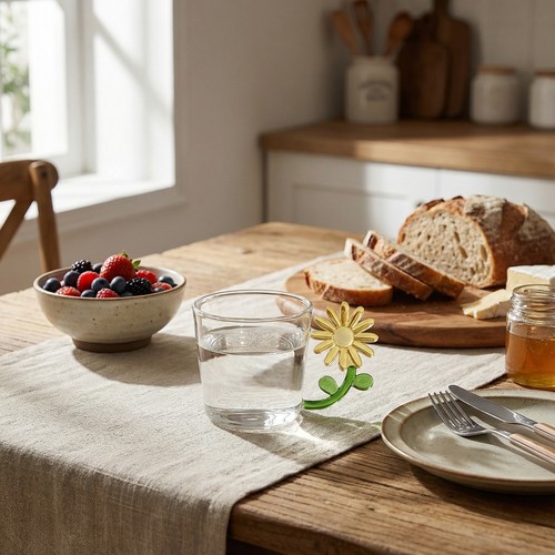 高颜值立体太阳花朵玻璃水杯带把手家用牛奶果汁杯子咖啡杯批家用 - 图0