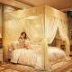 Bold encrypted bracket mosquito net three-door palace
