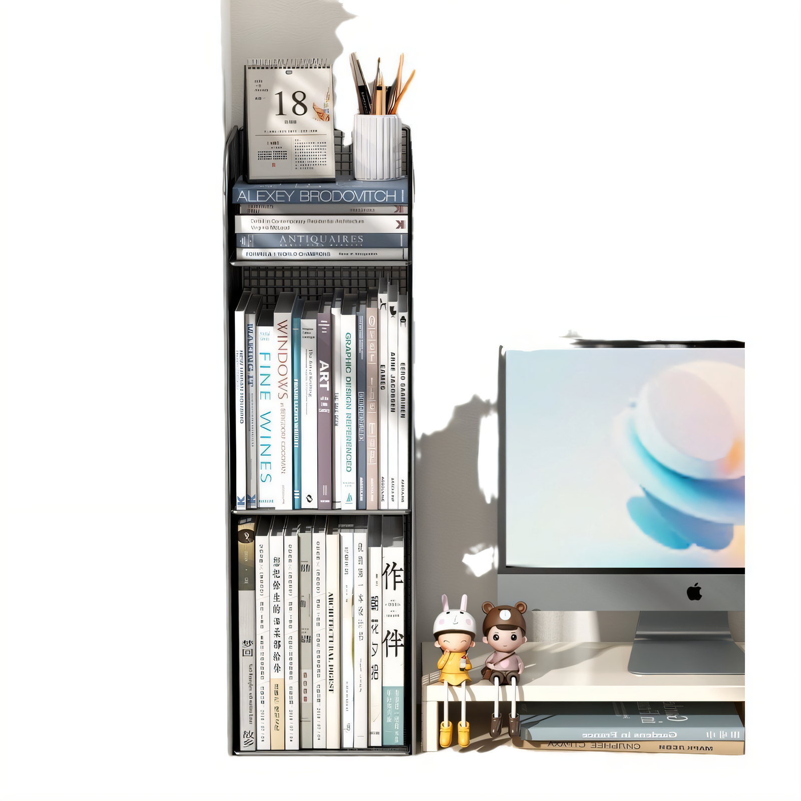 桌面书架书桌收纳置物架办公桌上简易书柜书本转角夹缝窄柜省空间,淘宝优惠券,粉丝福利购,淘宝优惠卷