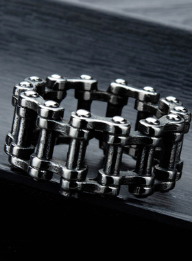 钛钢链条戒指男潮嘻哈欧美街头