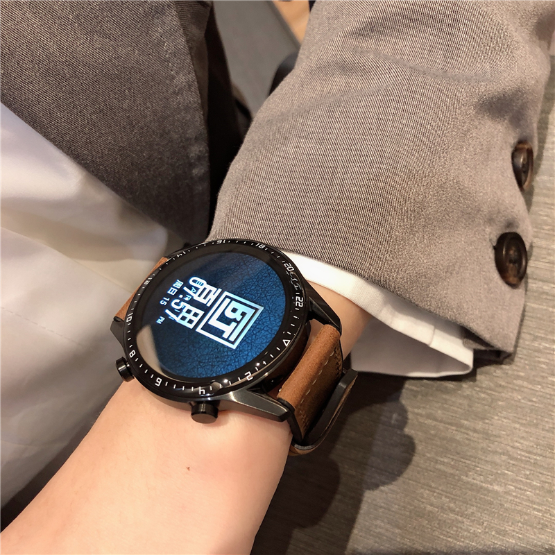 适用华为GT5/4手表表带GT2复古真皮3pro荣耀gs3i男watch4一加表带 - 图0
