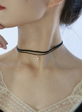 气质冰晶雪花双层choker