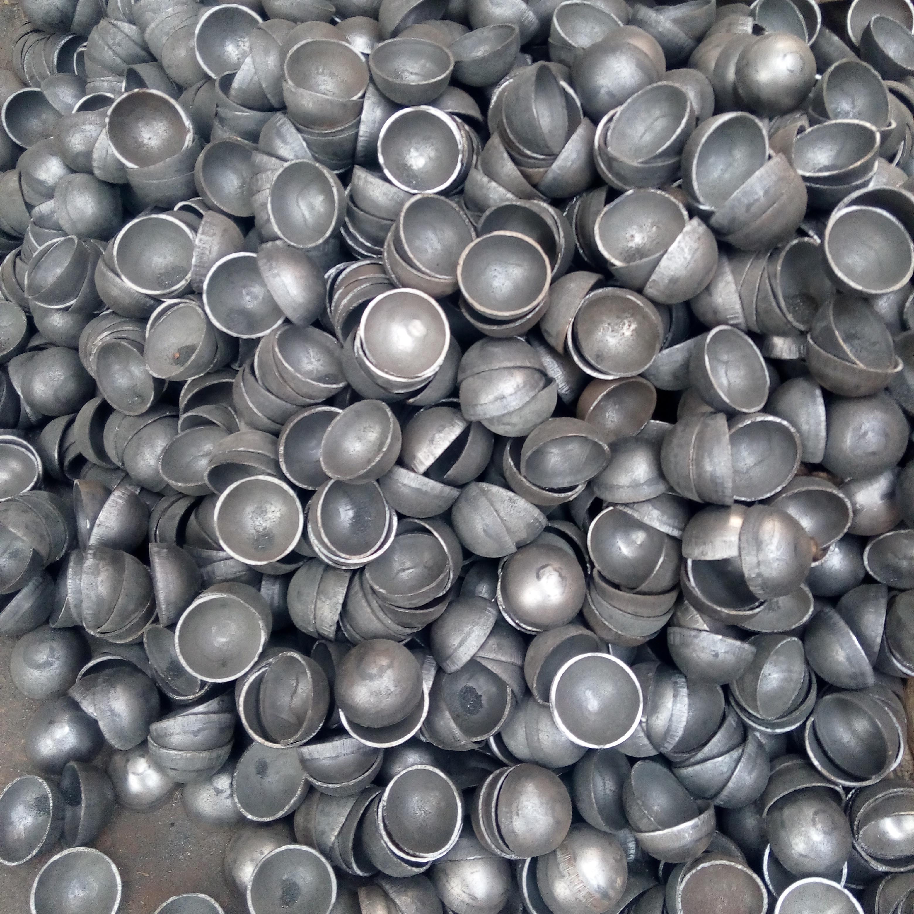 50-53mm空心铁球铁半球半圆球铁艺装饰护栏配件球金属半圆盖帽 - 图2