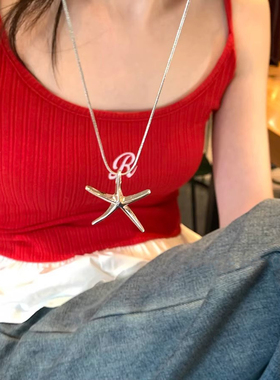 极简风海星项链女韩系ins小众设计个性锁骨链时尚百搭度假风配饰