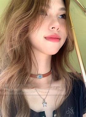 民族风复古皮带颈链项圈甜酷辣妹森女chocker女小众锁骨链项链