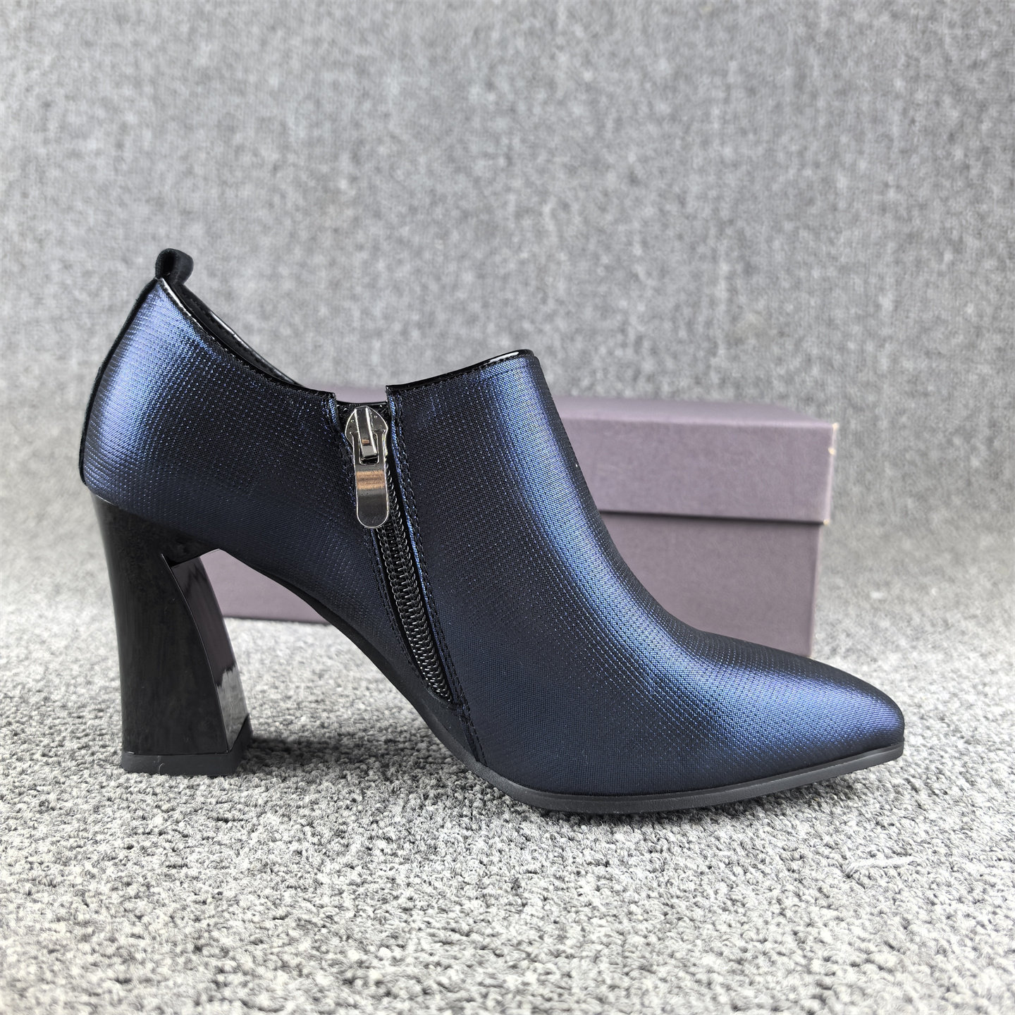 断码处理压纹羊皮民族风深口单鞋女春秋款尖头高跟真皮女鞋侧拉链,淘宝优惠券,粉丝福利购,淘宝优惠卷