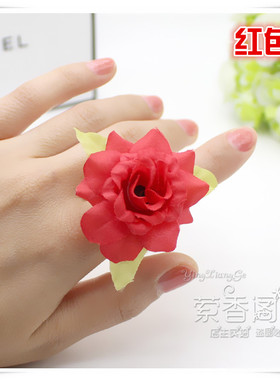 韩式玫瑰戒指写真影楼新娘婚纱