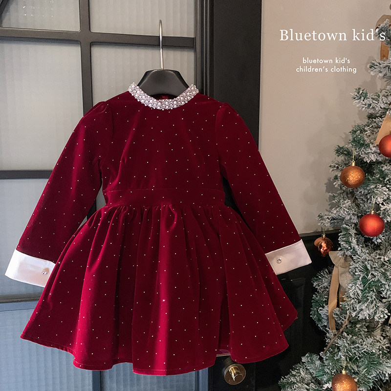 2025年冬”与玫瑰私奔”韩版女童新款加绒连衣裙公主礼服裙25D062,淘宝优惠券,粉丝福利购,淘宝优惠卷